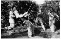 Wanting to update their image, the guys thought they'd try this swing stuff all the kids are talking about.