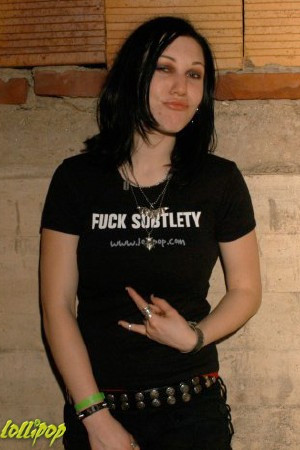 Marta of Bleeding Through at the New England Metal and Hardcore Festival | Photo by Carina Mastrocola