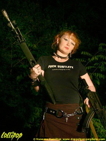 A quick couple teaser shots of Hellcat's big guns before her Model sets go up. | Photo by Vanessa Hamilton