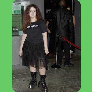 Amelia G in her Lollipop tee at Gene Simmon's party at The Key Club. | Photo by SwagMag.com