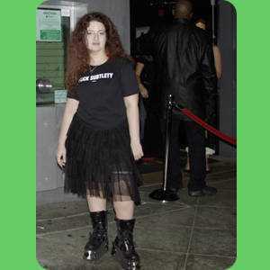 Amelia G in her Lollipop tee at Gene Simmon's party at The Key Club. | Photo by SwagMag.com