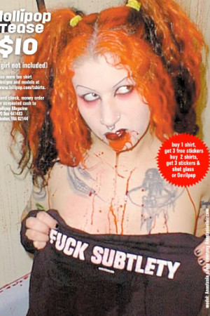 Model Tee Ads from Issue 62: Anastasia
