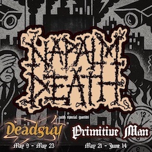 Napalm Death Announces 2026 Spring North American Tour – News